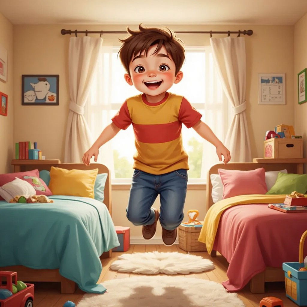 Cayden with parents make pancakes 