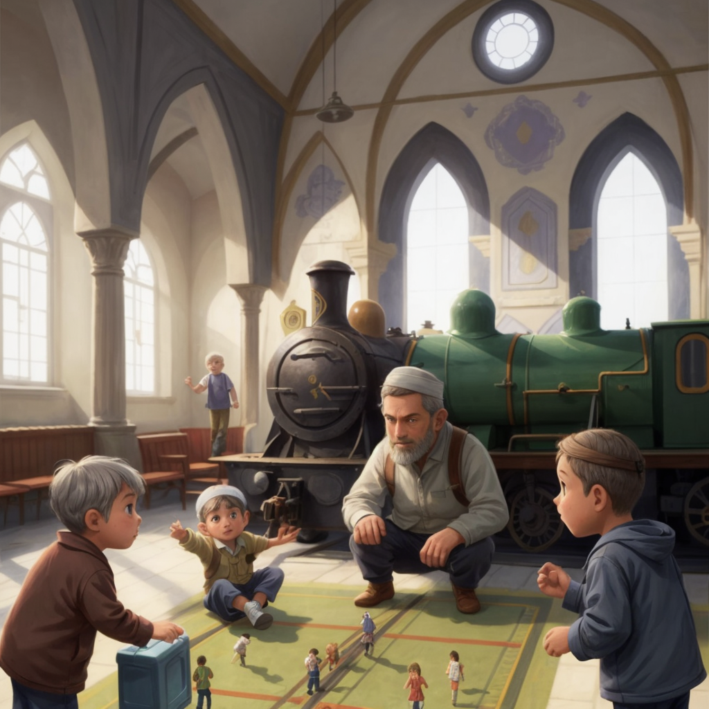 Happy Children At The Mosque