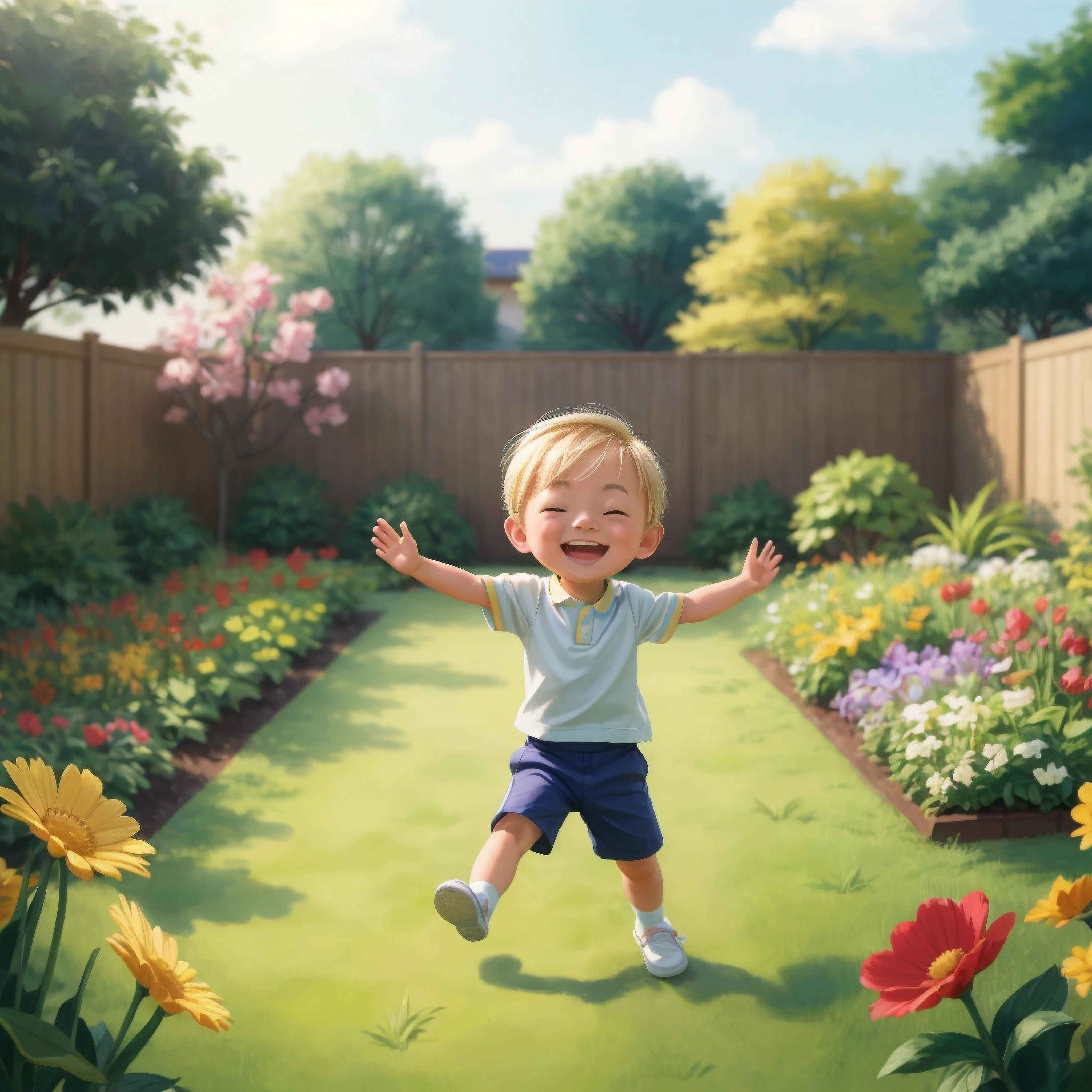 Hunden Sally lär sig plantera