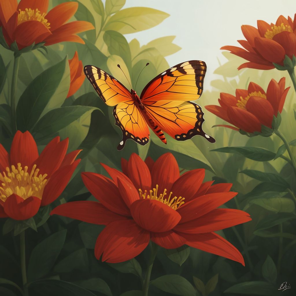 Lulu, a butterfly with golden heart